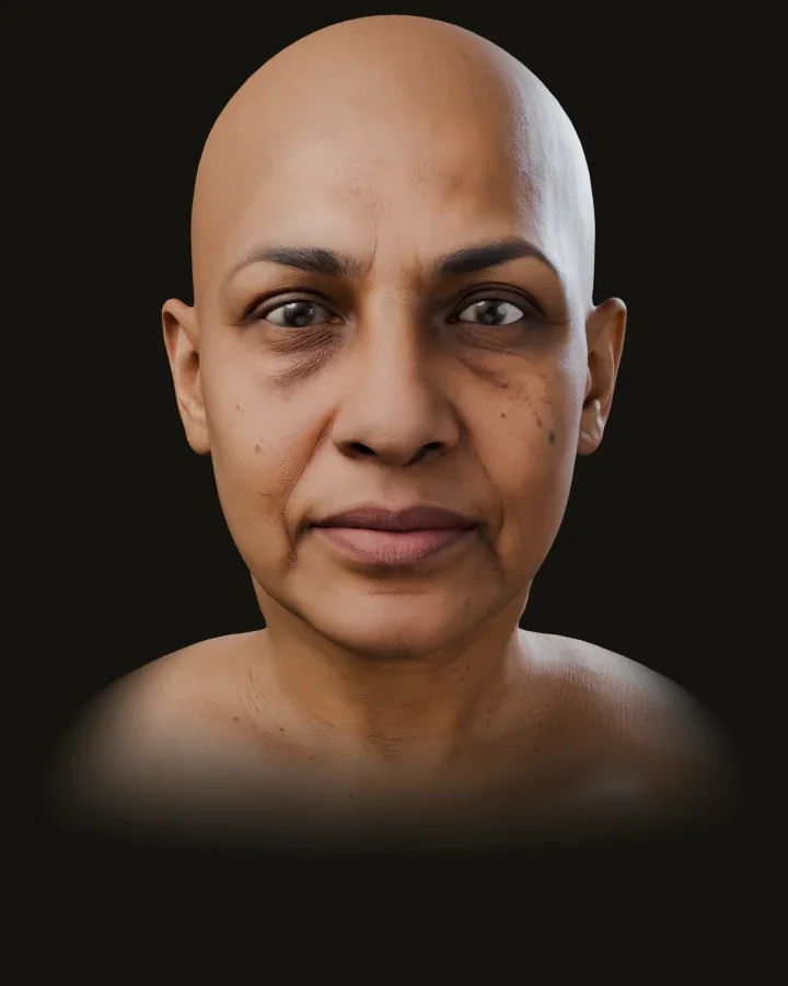 الرأس ثلاثي الأبعاد بصيغة MetaHuman الذي صنعه FaceNinja من الصورة S-07